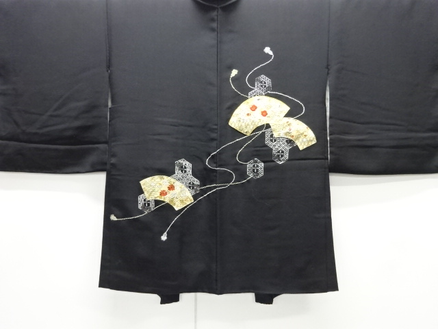 JAPANESE HAORI COAT / EMBROIDERY / FLOWER 